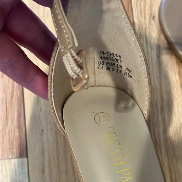 Taupe Heeled Sandals - Picture 3 of 7